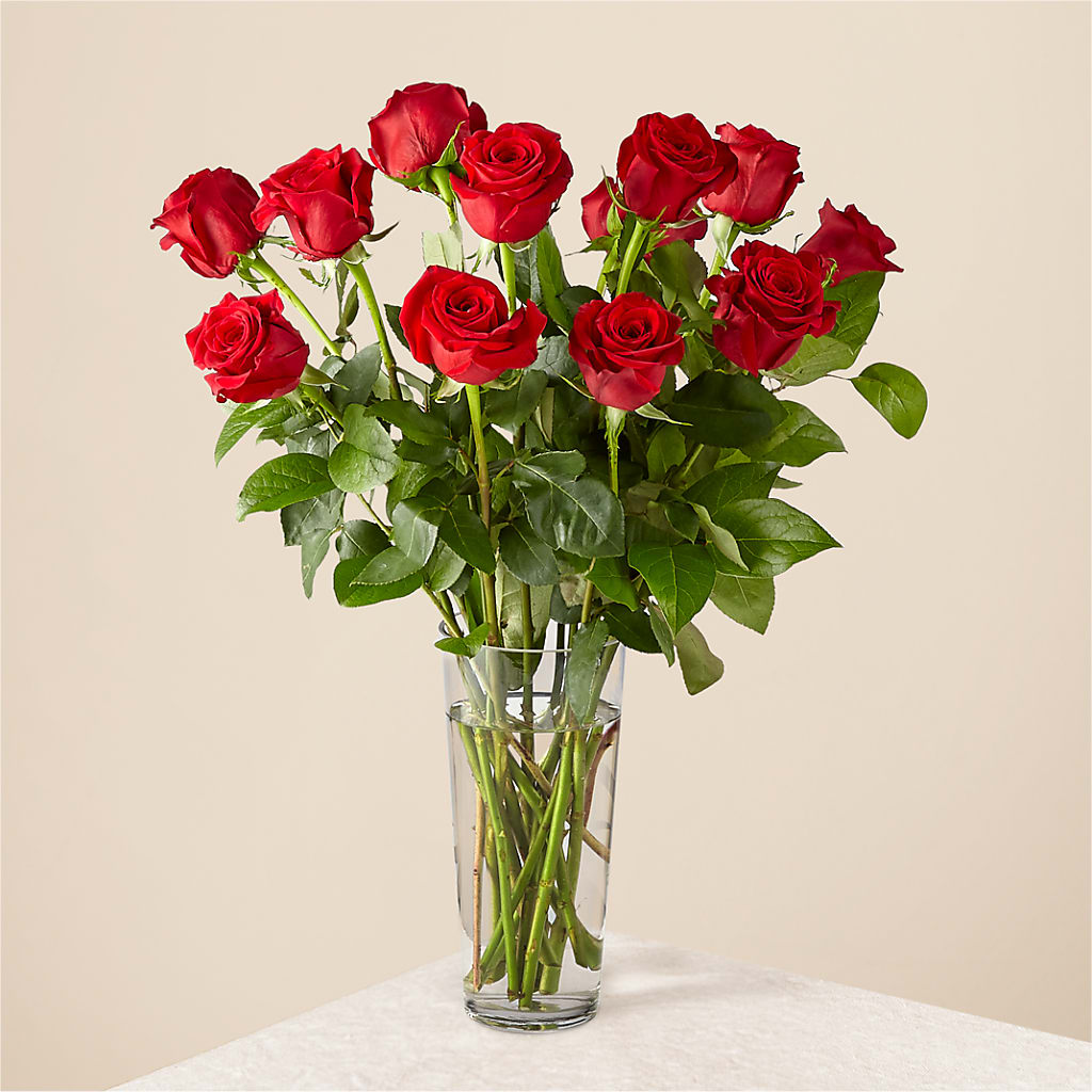 Long Stem Red Rose Bouquet – Flowers On Fourteenth, Washington DC