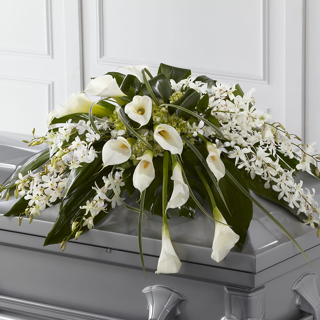 Angel Wings Casket Spray – Flowers On Fourteenth, Washington DC