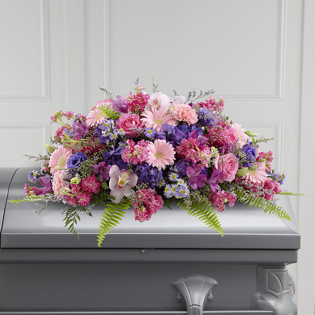 Glorious Garden Casket Spray – Flowers On Fourteenth, Washington DC