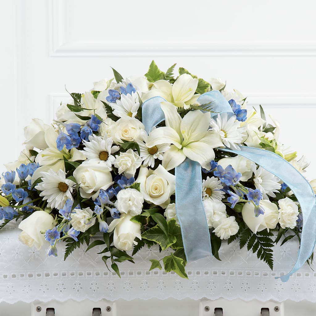 Tender Treasure Casket Spray – Flowers On Fourteenth, Washington DC
