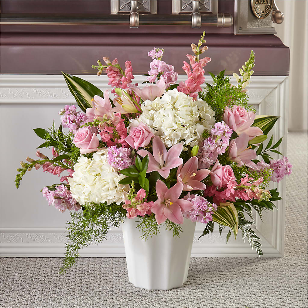Simply Serene Floor Basket – Flowers On Fourteenth, Washington DC