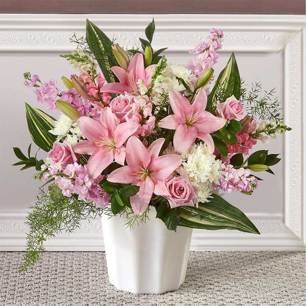 Simply Serene Floor Basket – Flowers On Fourteenth, Washington DC