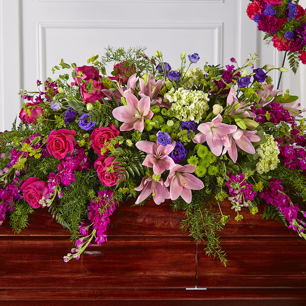 Radiant Tribute Casket Spray – Flowers On Fourteenth, Washington DC