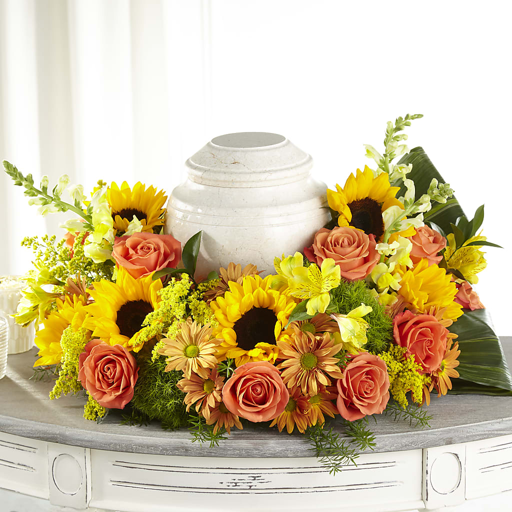 Faithful Sunflower Cremation Adornment – Flowers On Fourteenth, Washington DC