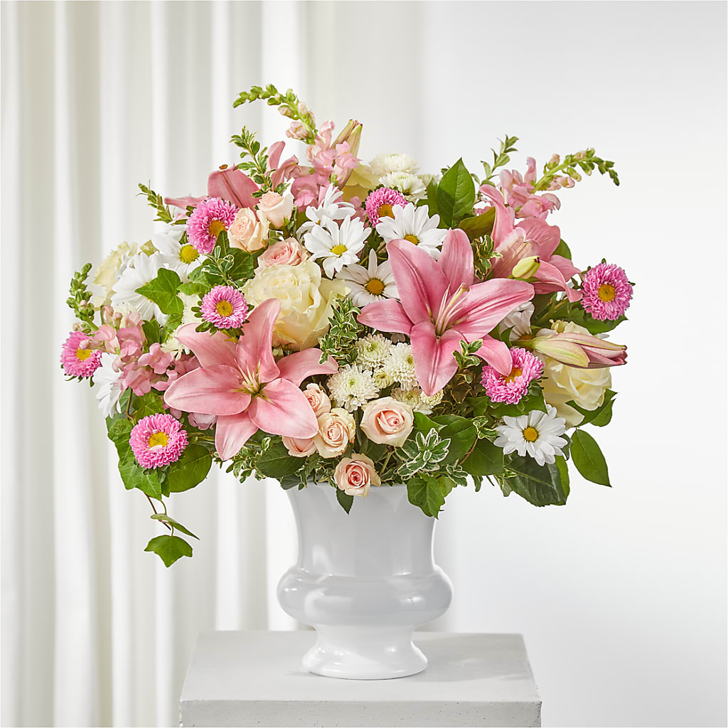 Empathetic Blooms Urn Arrangement – Flowers On Fourteenth, Washington DC