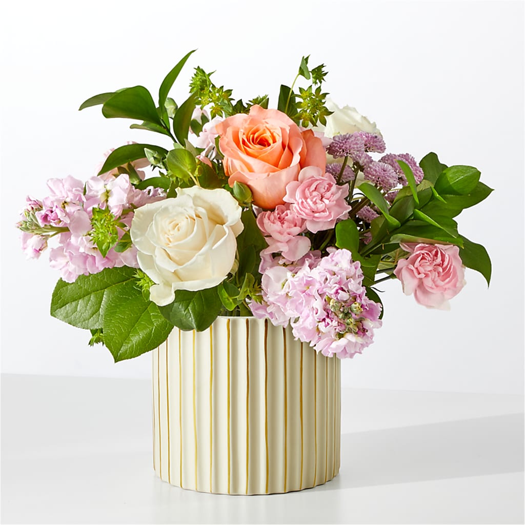 French Market Bouquet with Ivory Vase – Flowers On Fourteenth, Washington DC