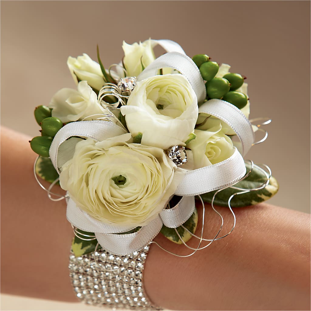 White Wedding Corsage – Flowers On Fourteenth, Washington DC