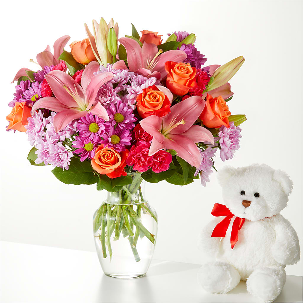 One and Only Bouquet and Bear Bundle –  Flowers On Fourteenth, Washington DC