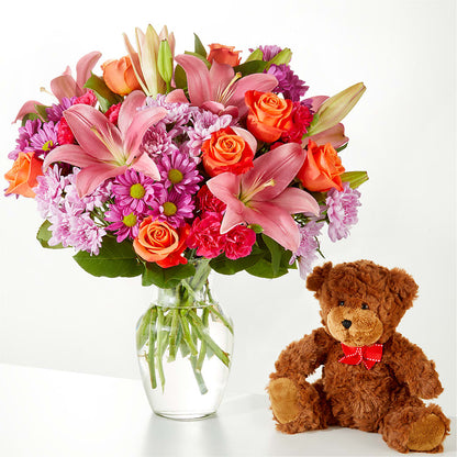 One and Only Bouquet and Bear Bundle –  Flowers On Fourteenth, Washington DC