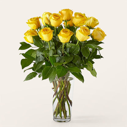 Long Stem Yellow Rose Bouquet –  Flowers On Fourteenth, Washington DC