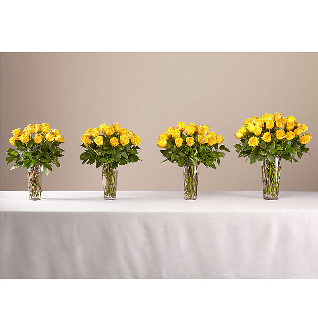 Long Stem Yellow Rose Bouquet –  Flowers On Fourteenth, Washington DC
