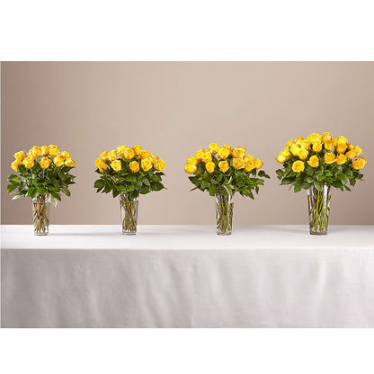 Long Stem Yellow Rose Bouquet –  Flowers On Fourteenth, Washington DC