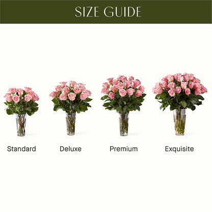 Long Stem Pink Rose Bouquet –  Flowers On Fourteenth, Washington DC