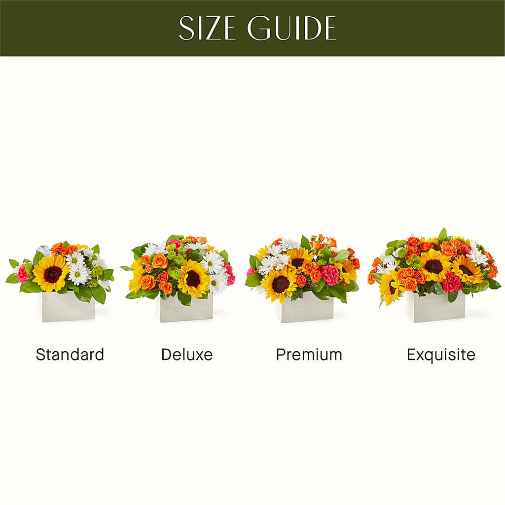 Sun-drenched Blooms Box Bouquet –  Flowers On Fourteenth, Washington DC