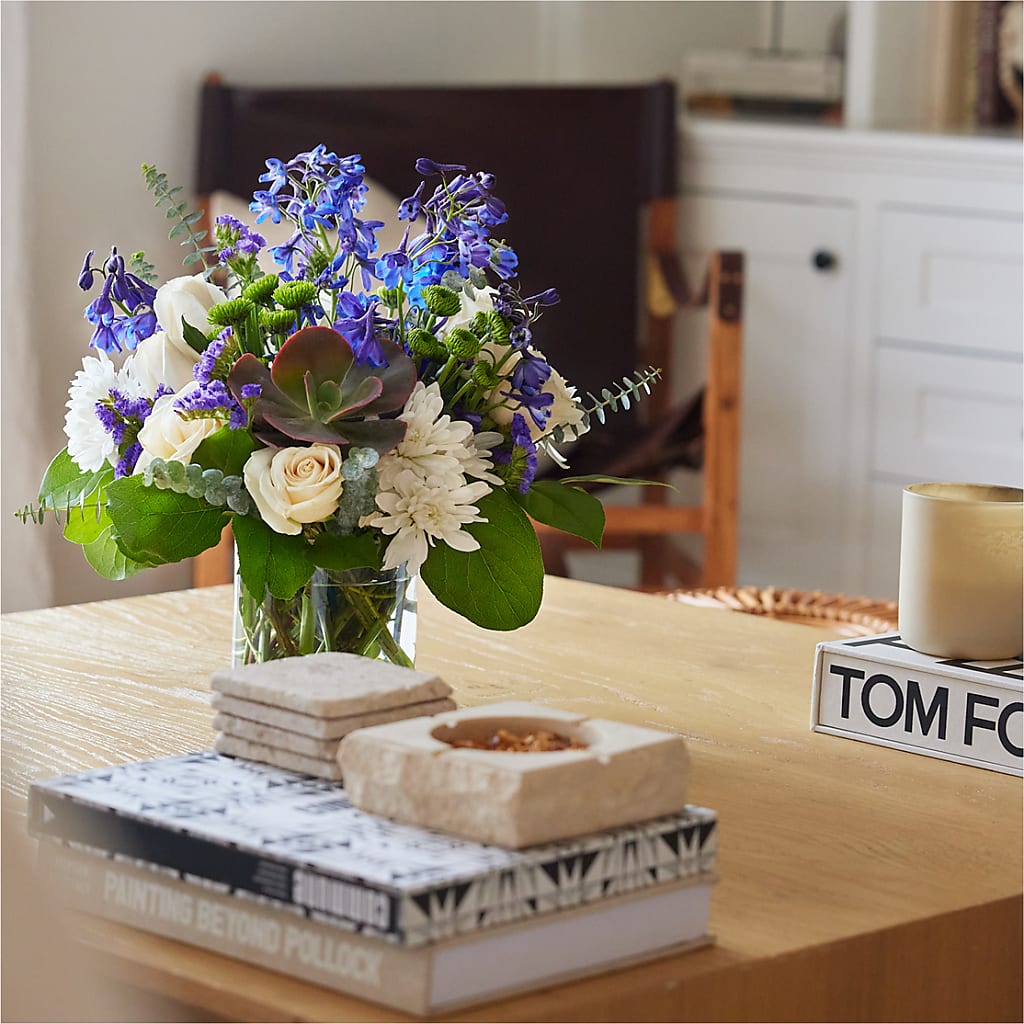 Cerulean Waves Bouquet –  Flowers On Fourteenth, Washington DC