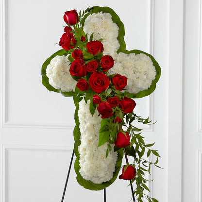 Floral Cross Easel –  Flowers On Fourteenth, Washington DC