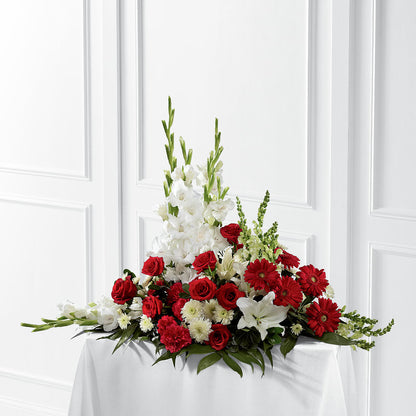 Crimson & White Arrangement –  Flowers On Fourteenth, Washington DC