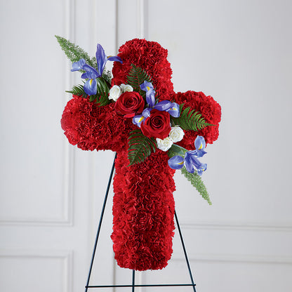 Faithful Hero Floral Cross –  Flowers On Fourteenth, Washington DC
