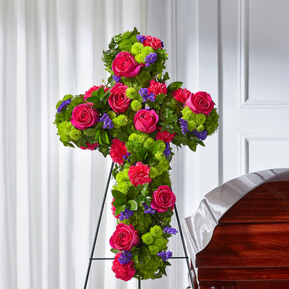 Tribute Rose Floral Cross –  Flowers On Fourteenth, Washington DC