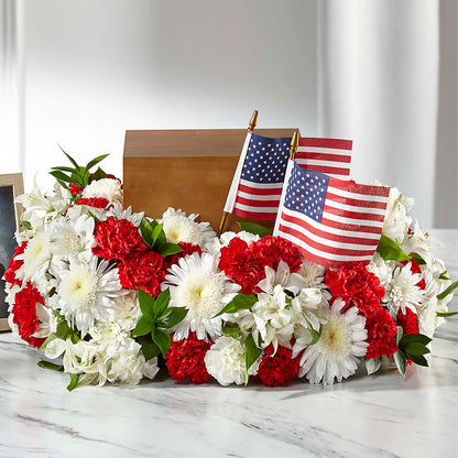 Spirit of Patriotism Cremation Adornment –  Flowers On Fourteenth, Washington DC