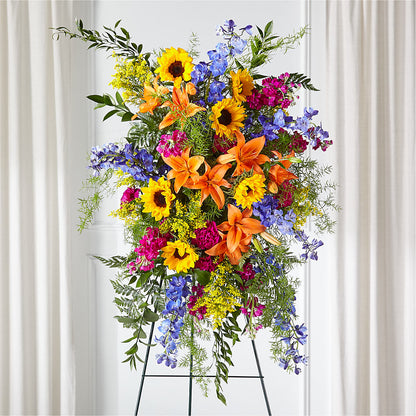 Sunlit Memories Standing Spray (Standard) –  Flowers On Fourteenth, Washington DC