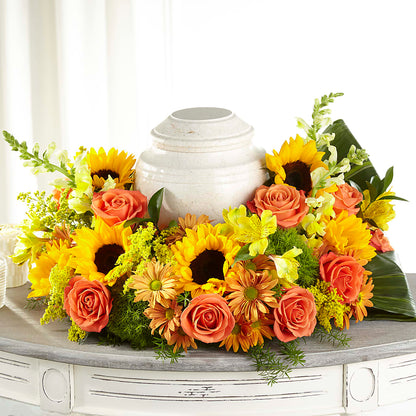 Faithful Sunflower Cremation Adornment –  Flowers On Fourteenth, Washington DC
