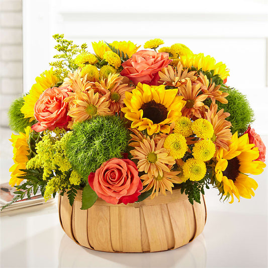 Harvest Sunflower Basket –  Flowers On Fourteenth, Washington DC