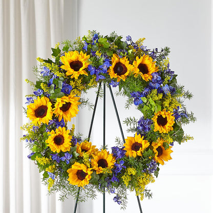 Bright Rays Wreath –  Flowers On Fourteenth, Washington DC