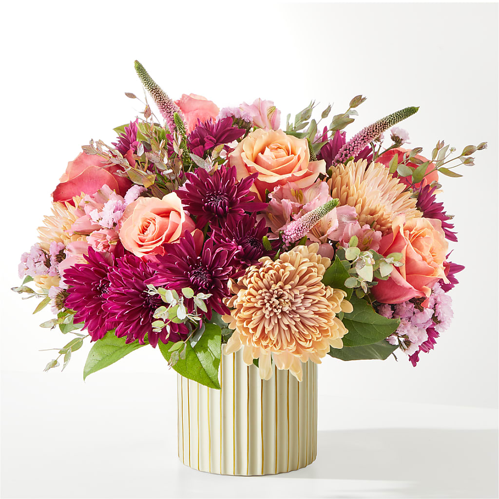Berry Cobbler Bouquet with Ivory Vase –  Flowers On Fourteenth, Washington DC