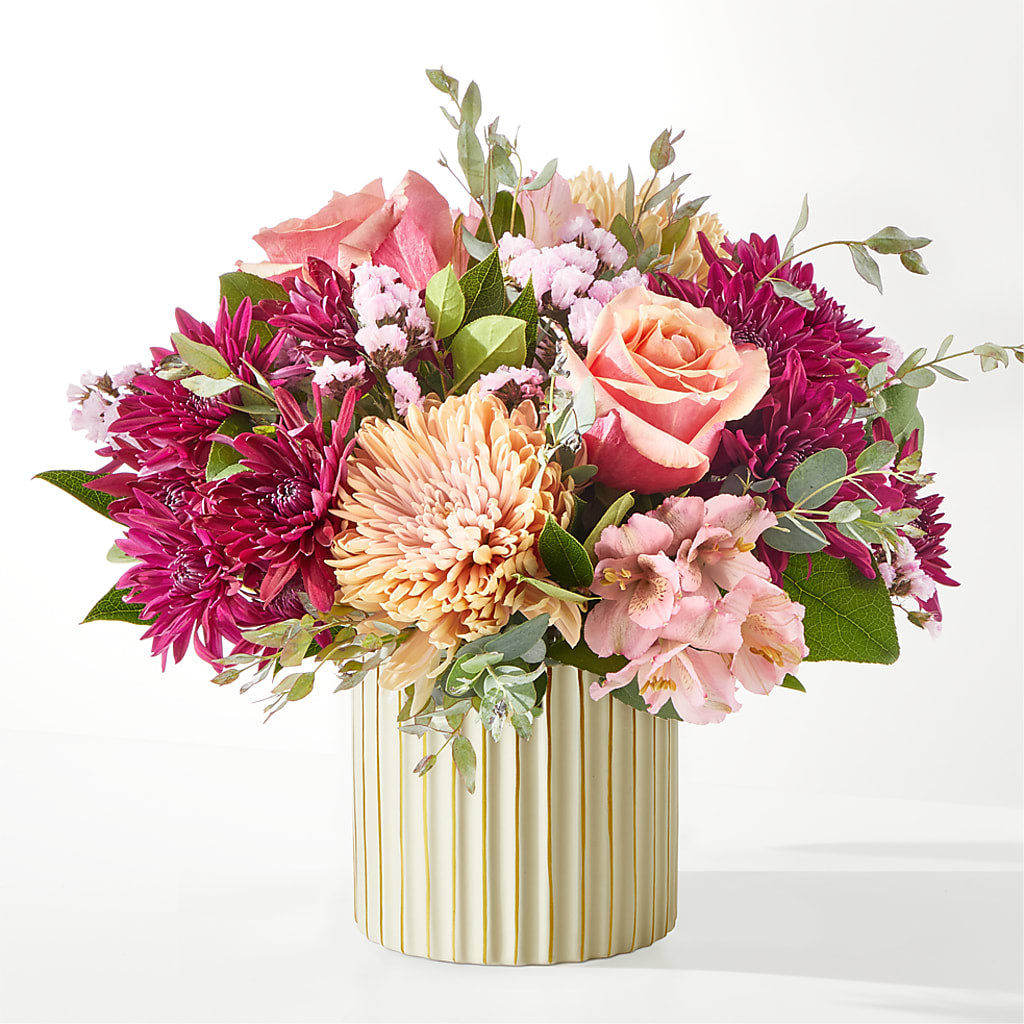Berry Cobbler Bouquet with Ivory Vase –  Flowers On Fourteenth, Washington DC